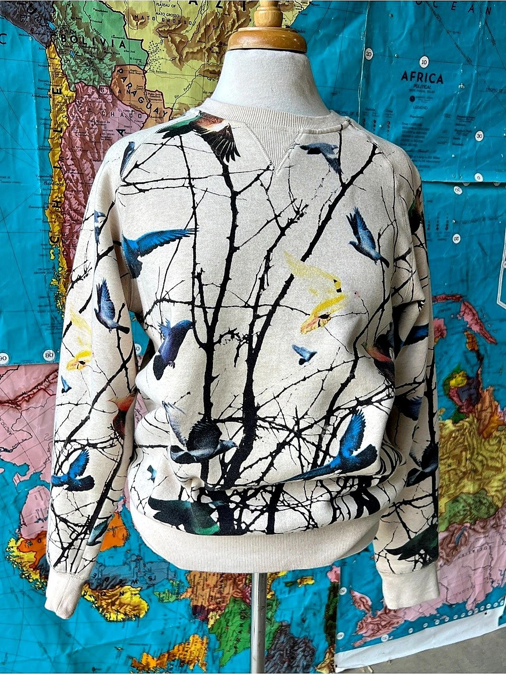 STAPLE Bird Print Crewneck Sweatshirt Size Medium